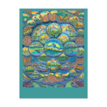 Mountain Worlds Drawings Post Cards