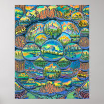 Mountain Worlds Drawings Print