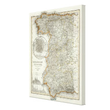 Mountains and Rivers of Madrid Gallery Wrapped Canvas