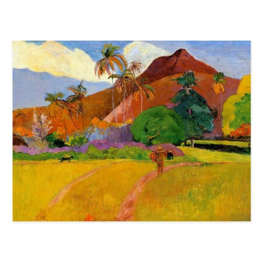'Mountains in Tahiti' - Paul Gauguin Postcard
