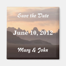 Mountains Save the Date Magnet