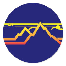 Mountains Round Stickers