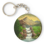 Mountainside Splash: Nature Themed Landscape