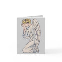 Mourning Angel customisable remembrance cards