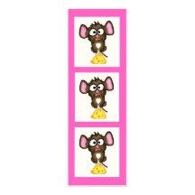 Mouse and Cheese Bookmark Business Card Templates