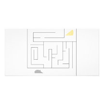 Mouse and Cheese Maze Customized Photo Card