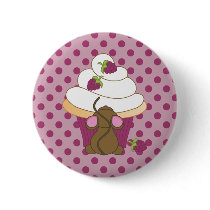 Mouse and Cupcake Pinback Button