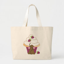 Mouse and Cupcake Canvas Bag