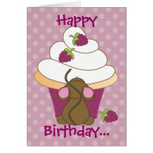 Mouse and Cupcake Card