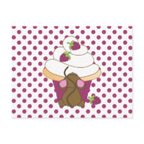 Mouse and Cupcake Post Cards
