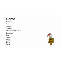 Mouse at north pole business card