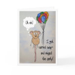 Mouse Belated Birthday Balloons Carried Away cards