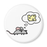 Mouse & Cheese Fridge Magnet