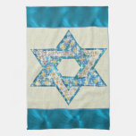Mouse Drawn Gem Decorated Star Of David Towel