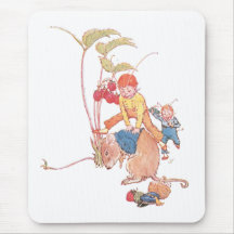 Mouse & Fairies Playing Leapfrog Mouse Pad