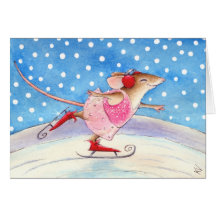 Mouse Figure Skater Card