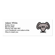 Mouse head face business card template