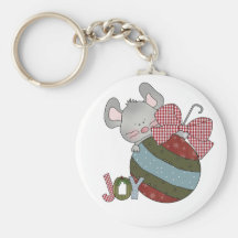 Mouse Joy Holiday T-shirts and Gifts Key Chains