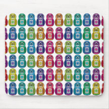 Mouse Mat - Cute Rainbow Matryoshka Owl