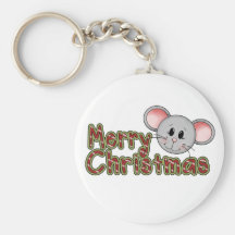 Mouse Merry Christmas Tshirts and gifts Keychain