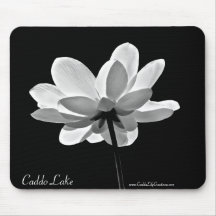 Mouse Pad - Black & White Lily