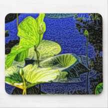 Mouse Pad - Pop Art Lilypads blue-green