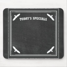 mouse pad "Today's Specials Chalkboard Image"