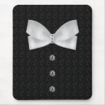 Mouse Pad Tuxedo Rhinestone Bow tie Gift Bridal mousepads