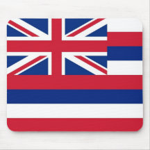 Mouse pad with Flag of Hawaii State - USA
