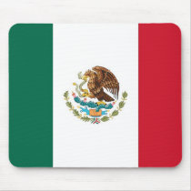 Mouse pad with Flag of Mexico