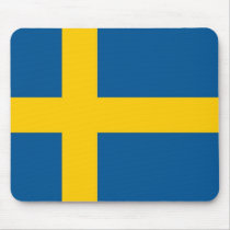 Mouse pad with Flag of Sweden