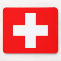 Mouse pad with Flag of Switzerland