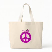 Mouse peace symbol bags