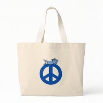 Mouse peace symbol tote bag