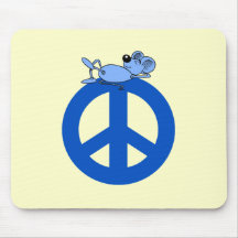 Mouse peace symbol mouse pads