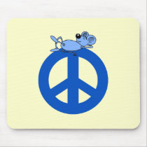 Mouse peace symbol mouse pads