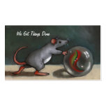 Mouse Pushing Marble: Effort: Original Art business cards