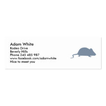 Mouse rat business card template