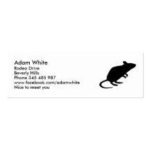 Mouse rat business card template