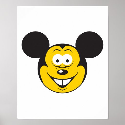 Mouse Smiley Face Print