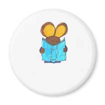 Mouse The Book Worm Refrigerator Magnet