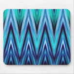 Mousemat Teal Blue Abstract Zigzag Design Template Mouse Pad