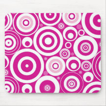Mousepad-Abstract Art-Pink Circles