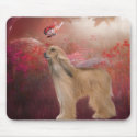 Mousepad Afghan Hound in the Park Pink
