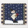 Mousepad - Big Heart Christmas Snowman