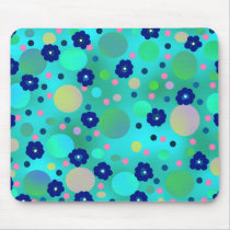 Mousepad Blue Flower Mint ZIZZAGO