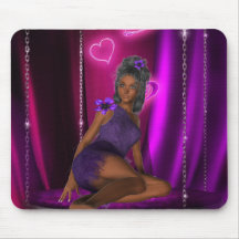 Mousepad Fantasy Art Swing Purple Girl