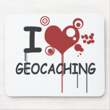 Mousepad "I love geocaching"