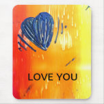 Mousepad LOVE YOU mit Herz