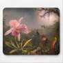 Mousepad:  Orchid and Hummingbirds
